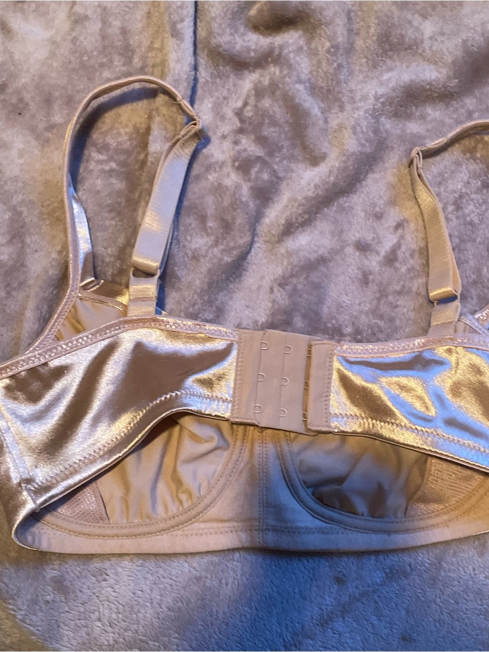 Breezies Women’s Shimmery Bra in Light Champagne color - Picture 5 of 7